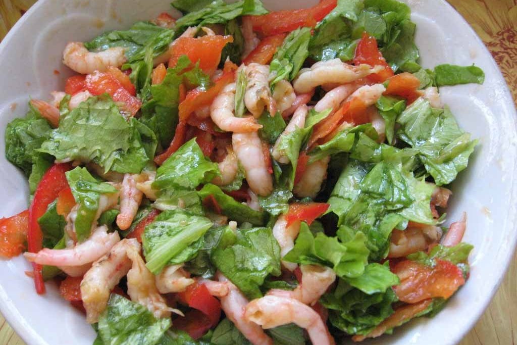 Фото салата с морепродуктами Фото салата с морепродуктами