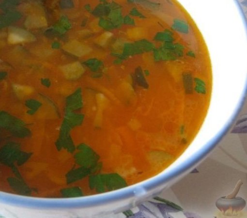Рассольник с пшеном