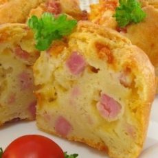 Маффины с сыром и ветчиной