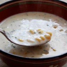Сырный суп с кукурузой